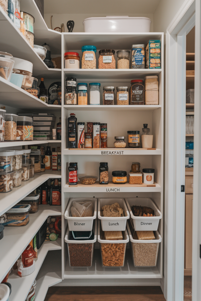 Walk in Pantry Special Section to Store Meal Prep Food