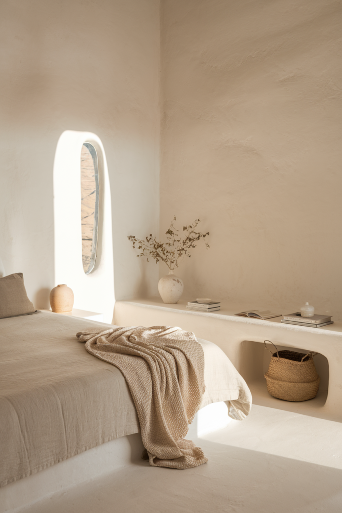 Boho Chic Style Bedroom with Minimal Decorations