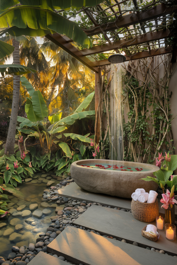 Tropical Retreat Outdoor Bathroom