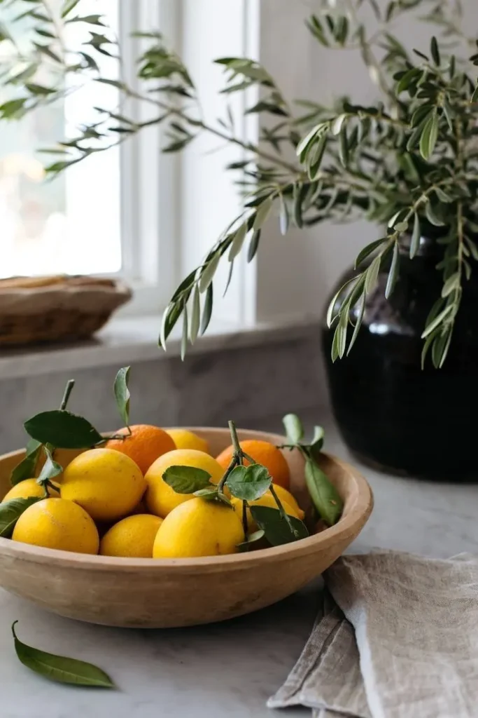 Citrus Bowl in the Kitchen as a decoration for the Summer