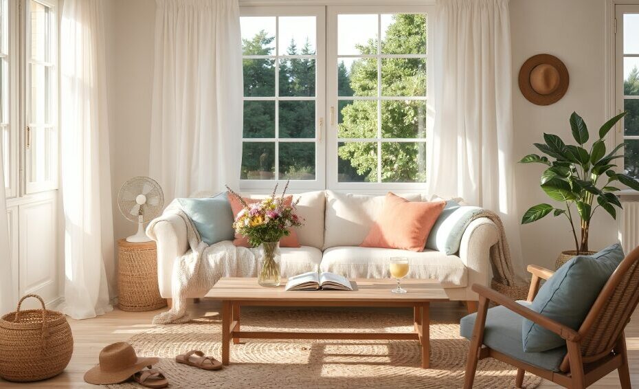 Livingroom Decorated for the Summer