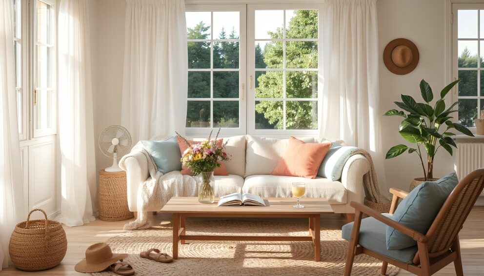 Livingroom Decorated for the Summer