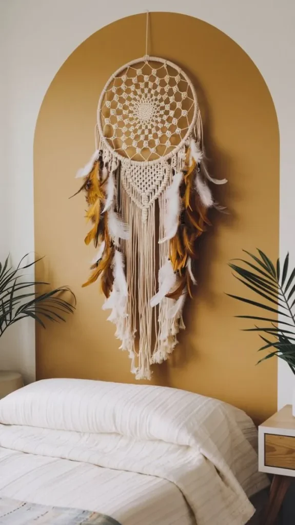 Dreamcatcher as a Summer Decor for the boho style Bedroom