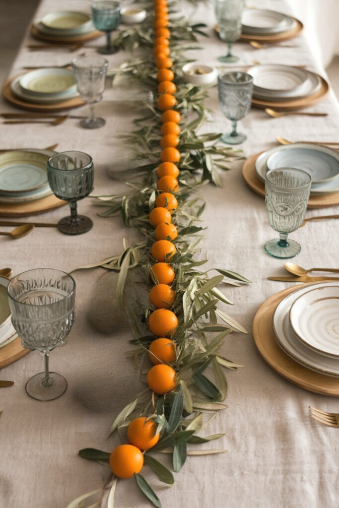 Mismatched glassware in the dining table