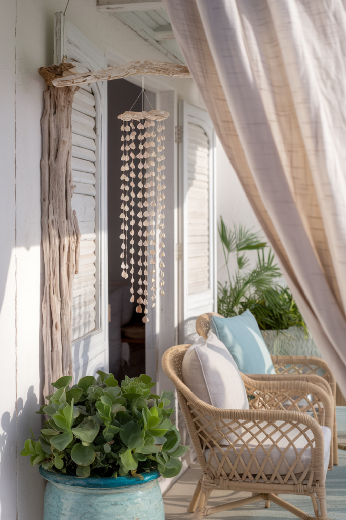 Sea Wind Chime as a Coastal style Summer Porch Décor