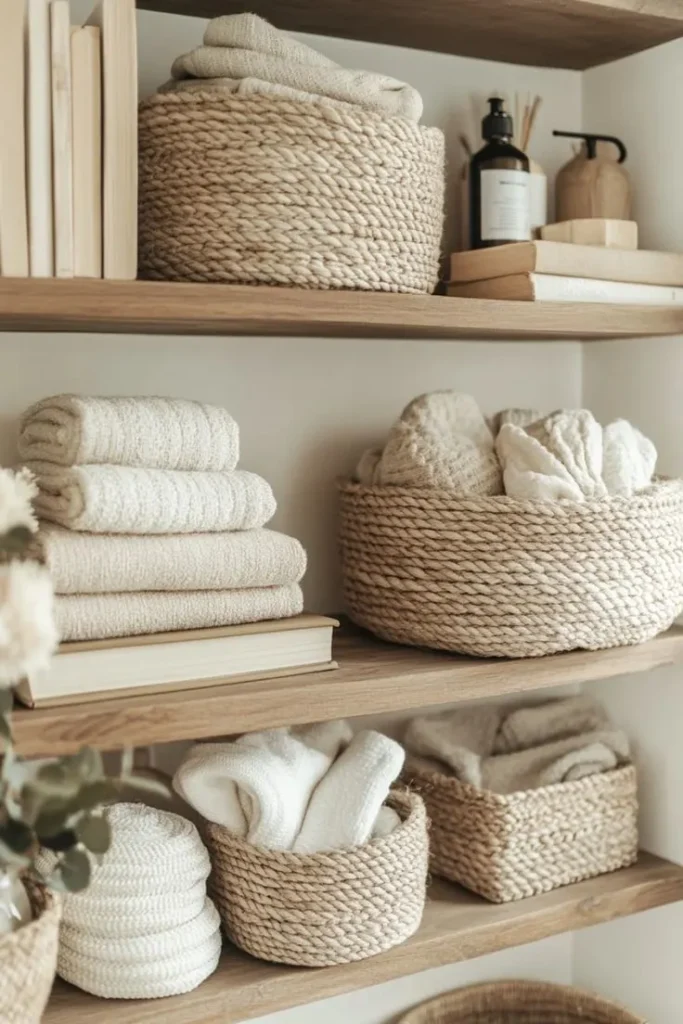Natural Fiber Baskets for Storage in the Summer Season