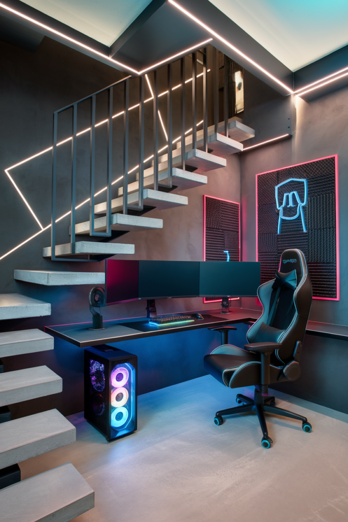 Under the Stairs Computer Gaming Zone 
