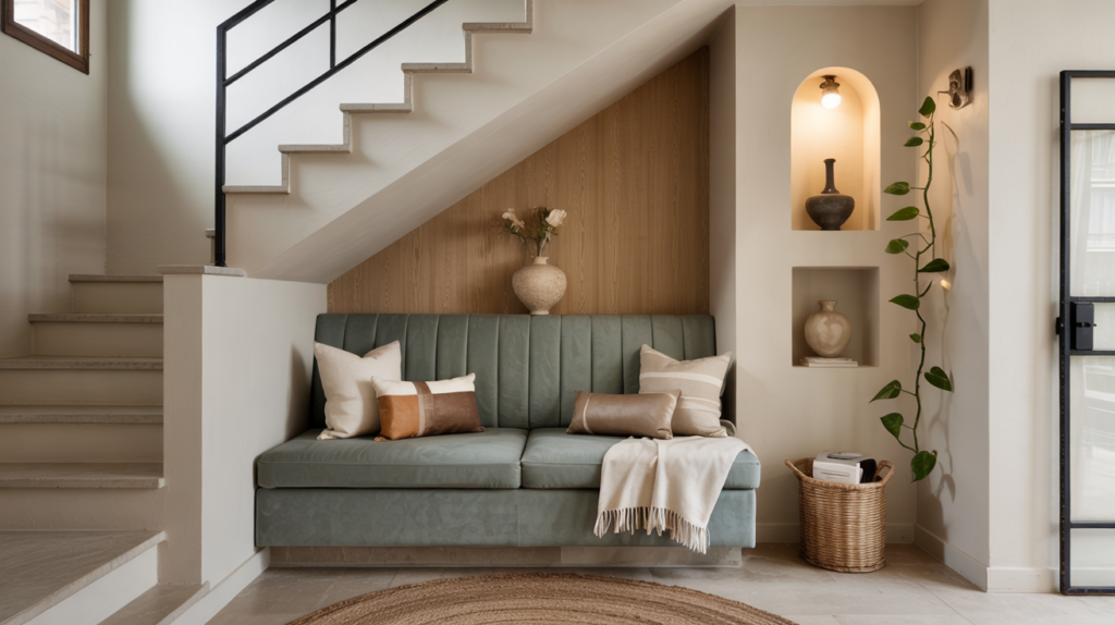 Under the Stairs Seating and Relaxing Area