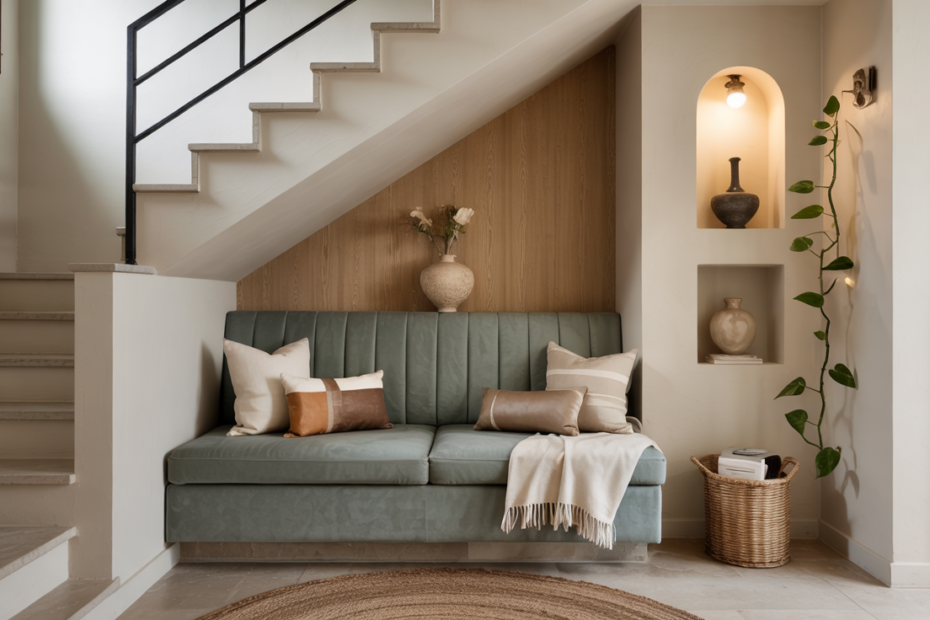 Under the Stairs Seating and Relaxing Area