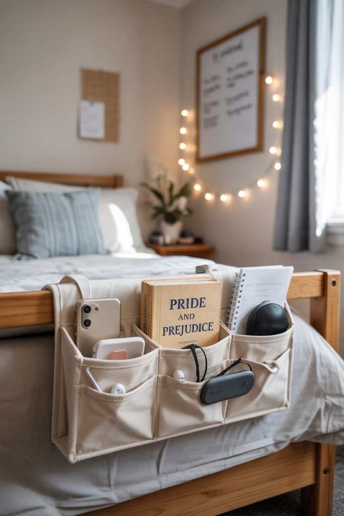 Bedside Caddy for easy access your essentials in the dorm room