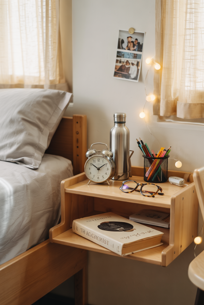 Dorm room Bedside shelf 