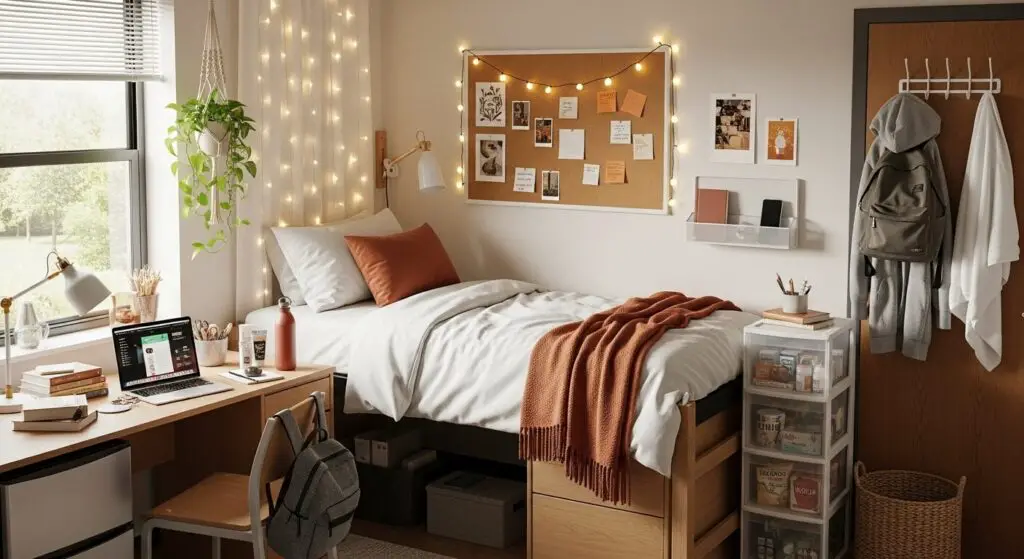 Well Organized Collage Dorm Room