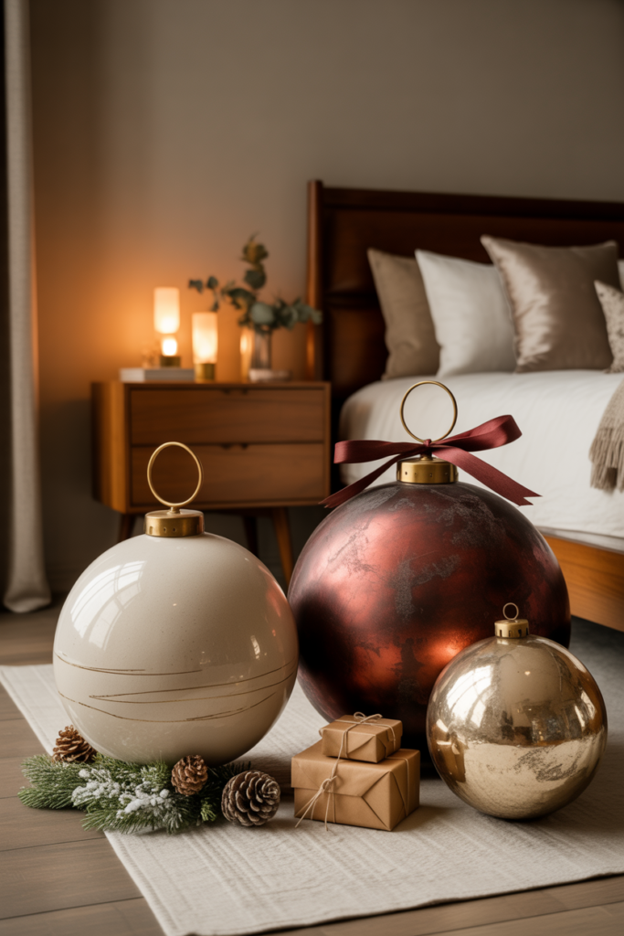 Few large decorative ornaments on floor.