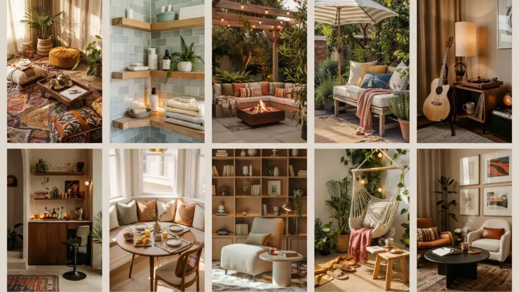 Grid Layout With ten home nook ideas